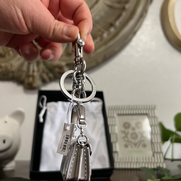 Coach Silver Tabby Bag Charm - Picture 5 of 9